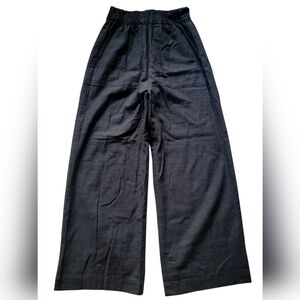 Laude The Label Black 100% Organic Cotton Wide Leg Crop Pants Trousers‎ Size XS